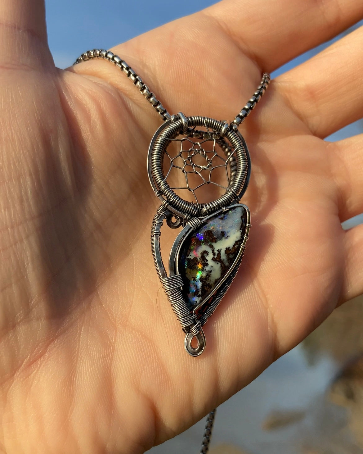 Boulder Opal Dreamcatcher