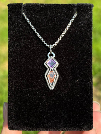 Amethyst and Tourmaline mini