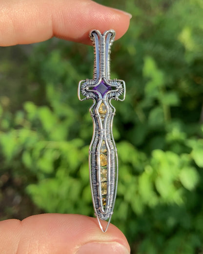 Amethyst and Citrine Athame