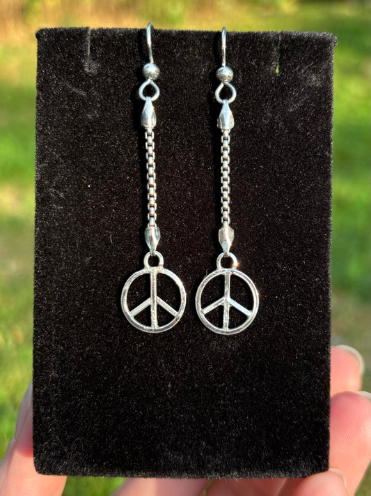 Peace Day dangle earrings