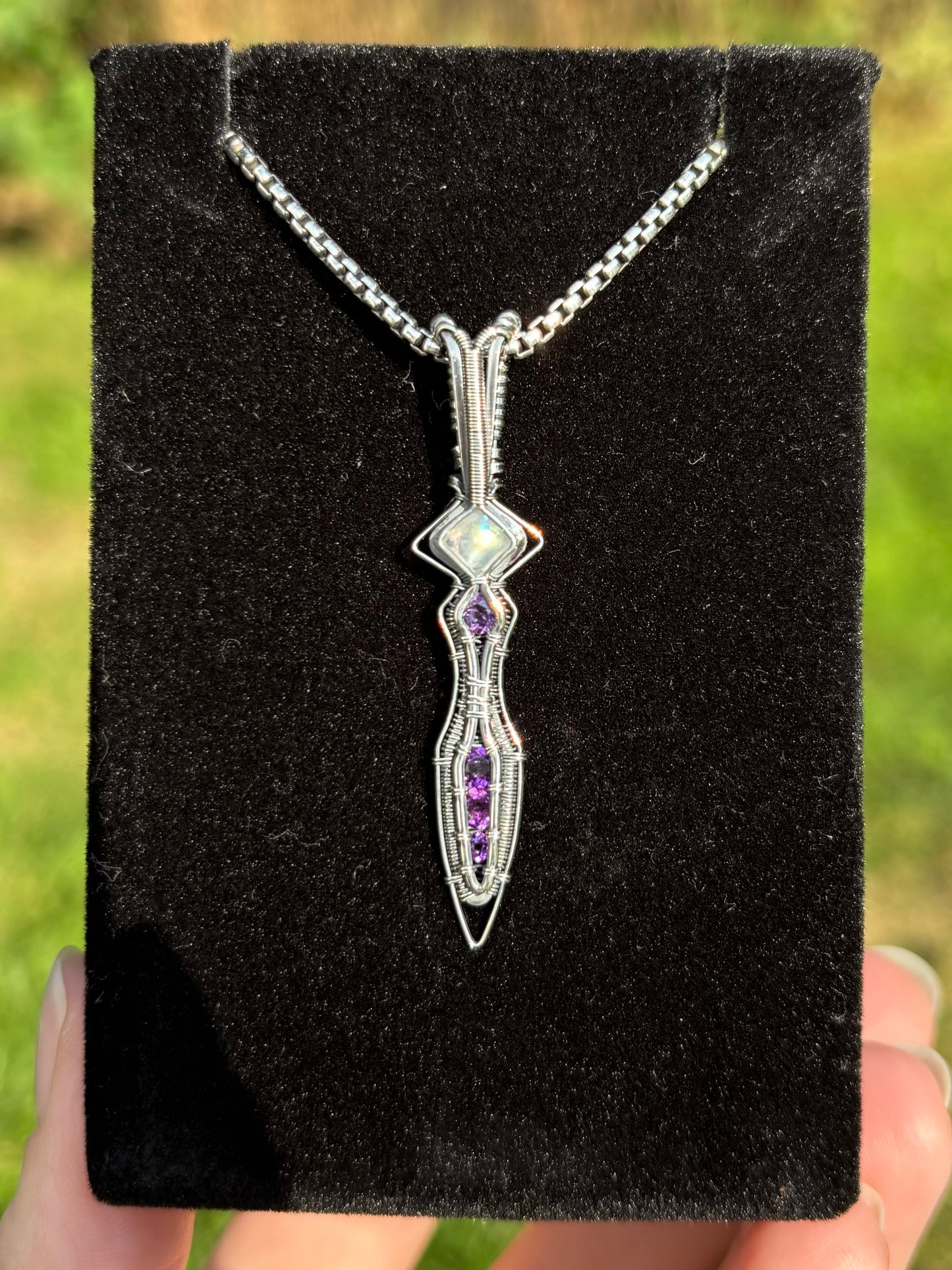 Amethyst & Moonstone mini Athame