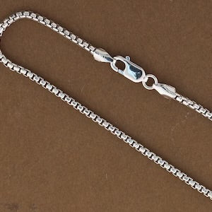 1.8mm sterling silver rounded box chain