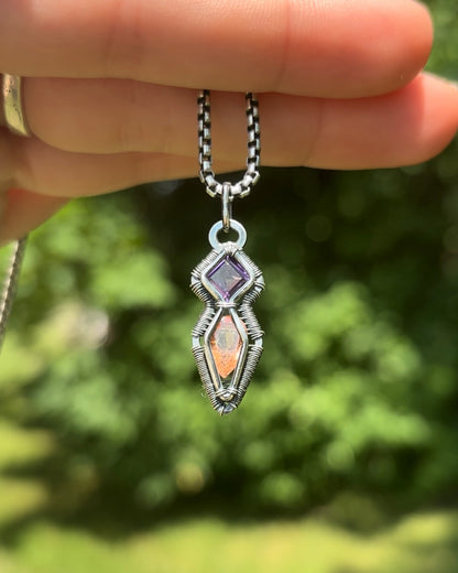 Amethyst and Tourmaline mini