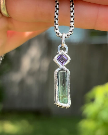 Amethyst and Tourmaline mini