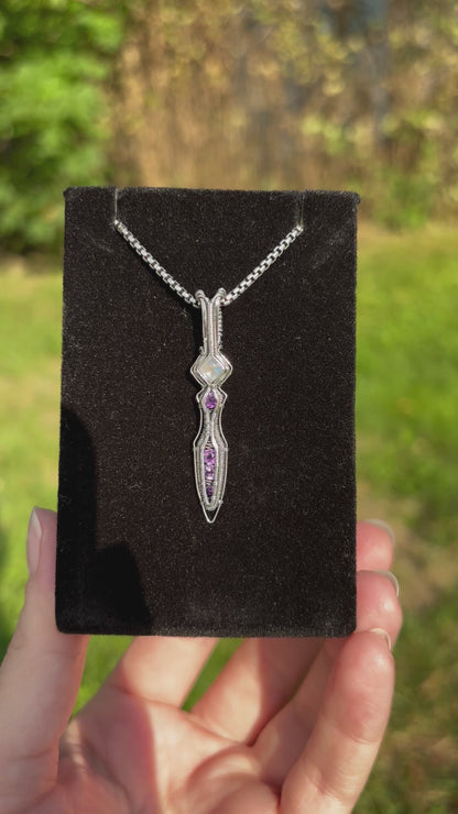 Amethyst & Moonstone mini Athame 3