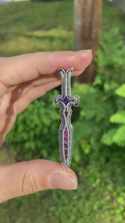 Amethyst and Garnet Athame