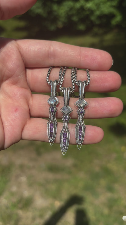 Amethyst & Moonstone mini Athame 3