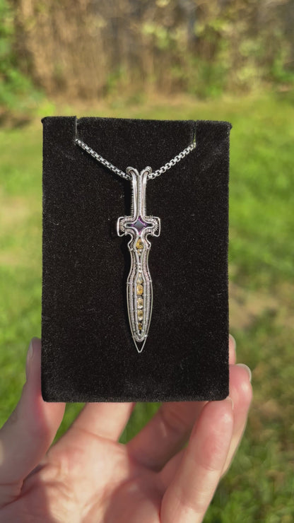 Amethyst and Citrine Athame