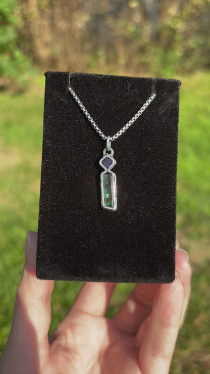 Amethyst and Tourmaline mini