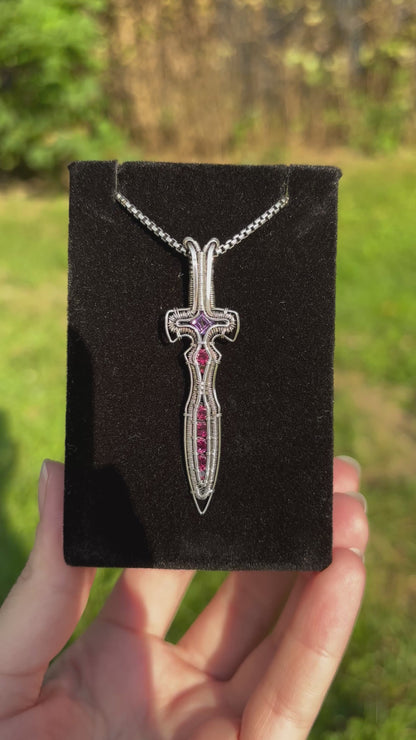 Amethyst and Garnet Athame