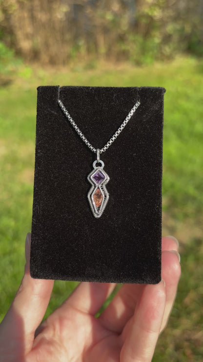 Amethyst and Tourmaline mini