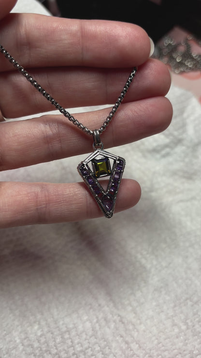 Tourmaline and Amethyst Shield