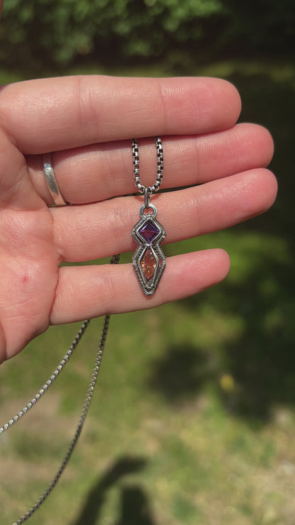 Amethyst and Tourmaline mini