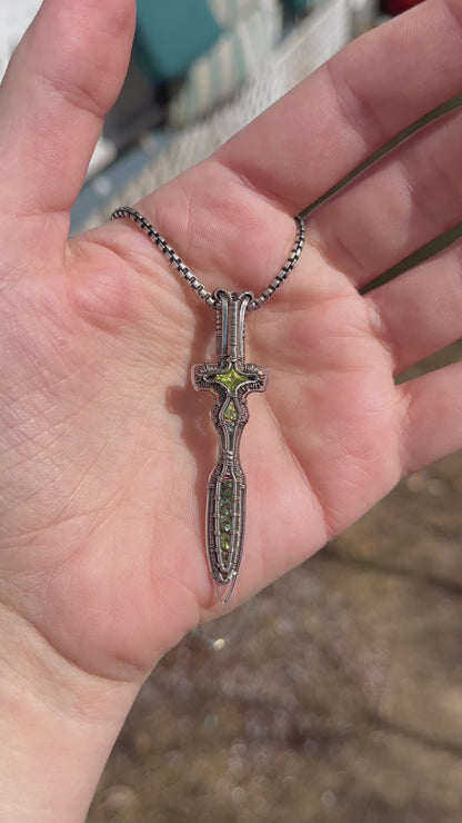 Peridot & Tourmaline Athame